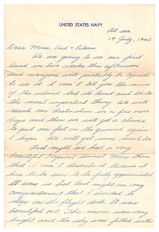 1945 - Letter Home, page 1.jpg